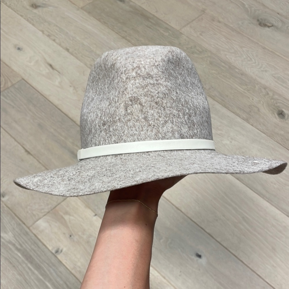Cream Wide Brim Hat